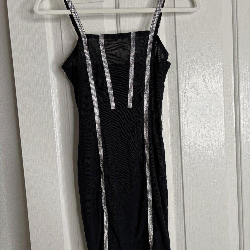 Poster Girl Mesh Rhinestone Dress